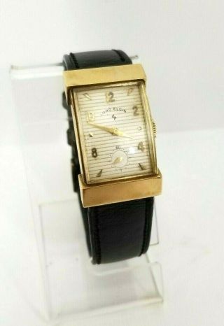 Vintage 14k Gold Lord Elgin Wind Up Watch With Omega Band