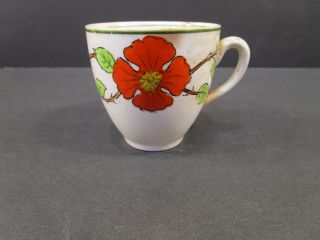 Vintage Miniature Tea Cup Porcelain Rose W/ Thorns Looks Very Old Unknown Mark?