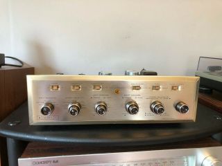 Vintage Hh Scott Lc - 21 Stereo Tube Preamplifier Scottkit Preamp Perfectly