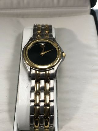 Movado Ladies Two Tone Gold Steel Museum Watch 81.  E4.  0822