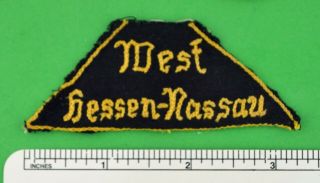 Wwii German Bdm League Of Girls District Patch West,  Hessen - Nassau
