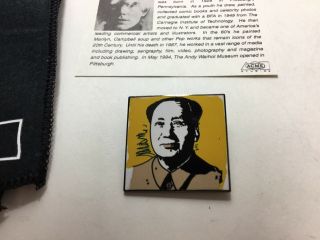 Vintage Licensed Andy Warhol " Mao " Brooch Lapel Pin By Acme Studio Rare