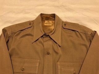 WW2 US Army Officers Dress Shirt Beige / Pink, 4