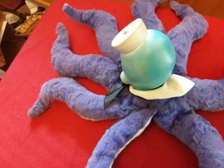 VINTAGE RUSHTON OCTOPUS RUBBER FACE PLUSH TOY ANIMAL WATER BABY 3