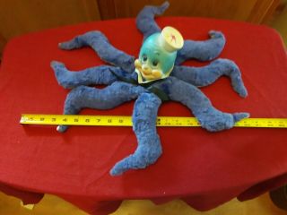 VINTAGE RUSHTON OCTOPUS RUBBER FACE PLUSH TOY ANIMAL WATER BABY 5