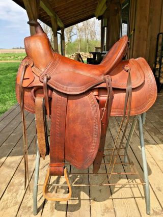 Us Military Saddle Made By Lichtenberger - Ferguson,  Vintage Western Saddle