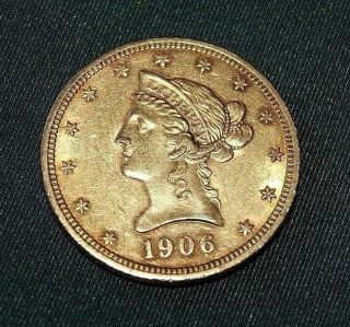 1906 D $10 Liberty Head Eagle Gold Coin Rare
