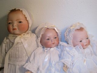 Group Of Bye - Lo Babies - Two Signed By Grace S.  Putnam - One By Armand Marseille