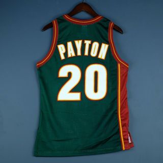 100 Authentic Gary Payton Vintage Champion Sonics Jersey Size 40 M - pro cut 5