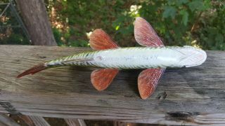 Pickerel Fish Decoy carved by Harley Ragan - Spearing Lure 12