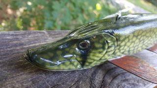 Pickerel Fish Decoy carved by Harley Ragan - Spearing Lure 4