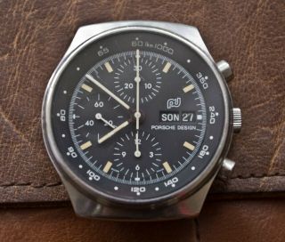 VINTAGE ORFINA PORSCHE DESIGN CHRONOGRAPH WATCH S.  STEEL AUTOMATIC VALJOUX 7750 2