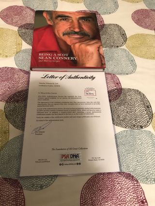 SEAN CONNERY AUTOGRAPHED SIGNED Book PSA DNA LOA Being A Scott JAMES BOND RARE 2