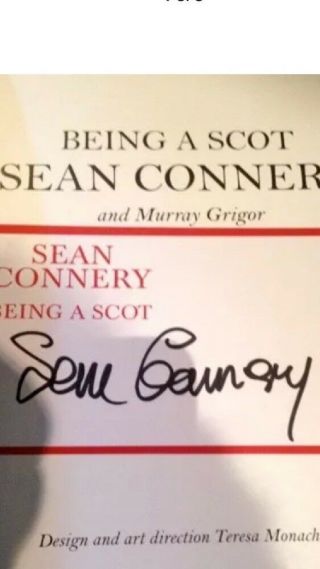 SEAN CONNERY AUTOGRAPHED SIGNED Book PSA DNA LOA Being A Scott JAMES BOND RARE 8