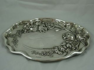 Stunning Art Nouvou,  Solid Silver Dressing Table Tray,  1907,  373gm