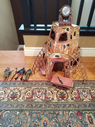 Vintage 1967 Mego Planet Of The Apes Fortress & Figures