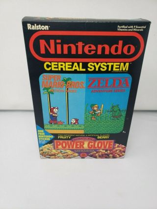 Ralston Nintendo Cereal System Mario Zelda Vintage 1988 1989 Cereal Box