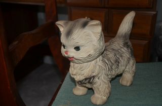 Vtg Edward Mobley Kitty Cat Eyes Head Move Squeak Rubber& Plastic Co Child Toy