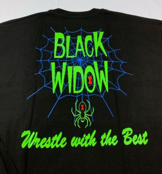 Cliff Keen Wrestling Black Widow T - Shirt Sz Xl Vintage 90s Nos Unworn Rare Hanes