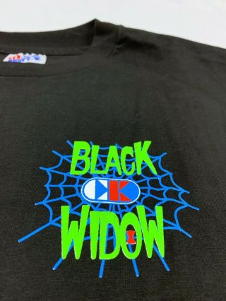 CLIFF KEEN wrestling black widow t - shirt sz xl vintage 90s nos unworn rare hanes 3