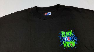 CLIFF KEEN wrestling black widow t - shirt sz xl vintage 90s nos unworn rare hanes 5