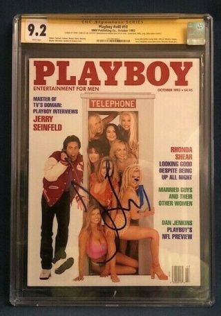 Playboy October 1993 Signed Jerry Seinfeld Cgc 9.  2 - Highest Graded - Uber Rare