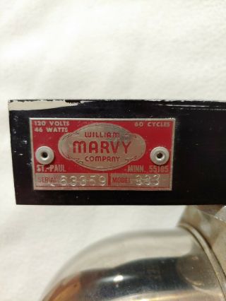 Vintage William Marvy Co.  Model 333 Barber Shop Pole 6