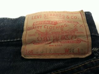 Vintage Levi Strauss & Co Levis 501xx Dark Blue Jeans 33 28 Rivets Big E