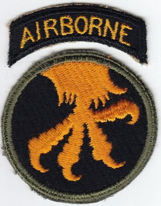 Wwii Us Army 17th Airborne Division Patch - Fe,  No Glow