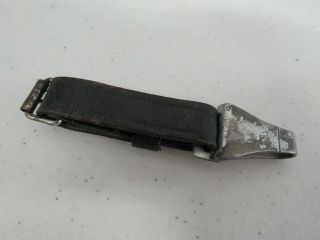 WWII German NSKK black leather RZM marked dagger hanger. 3