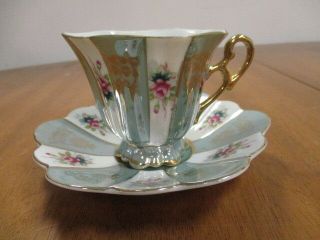 Vintage Tea Cup And Saucer Styled By Shafford Japan - Roses