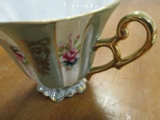Vintage Tea Cup and Saucer styled by Shafford Japan - Roses 4