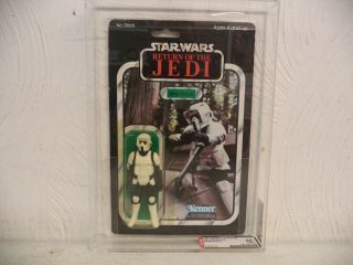 Vintage 1983 Kenner Star Wars Rotj 65 Back - B Biker Scout Afa 80 Y - Nm