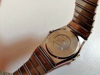 Rare OMEGA Constellation Mid - Size Men ' s Watch 18K Solid Gold Diamond Bezel WOW 10