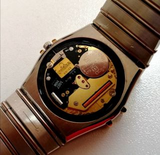 Rare OMEGA Constellation Mid - Size Men ' s Watch 18K Solid Gold Diamond Bezel WOW 12