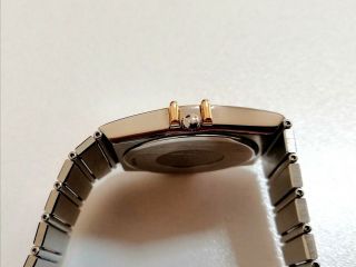 Rare OMEGA Constellation Mid - Size Men ' s Watch 18K Solid Gold Diamond Bezel WOW 7