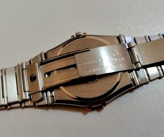 Rare OMEGA Constellation Mid - Size Men ' s Watch 18K Solid Gold Diamond Bezel WOW 9