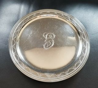 Gorham Sterling Silver Footed Tray C.  1869 15.  6 Ounces