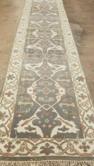 Exceptional Hand - Knotted Select Turkish Oushak Tribal Rug Vintage Wool 2 