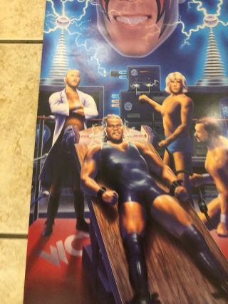 VINTAGE WCW HALLOWEEN HAVOC 1990 90 POSTER WWE WWF NWA AWA RARE 32X12 7