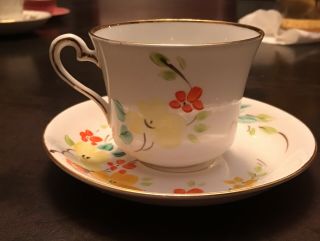 Vintage Phoenix Hand Painted Tea Cup & Saucer Floral Design