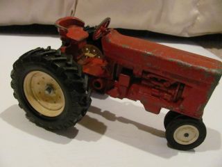 Vintage International Pressed Metal & Plastic Toy Tractor 8 "