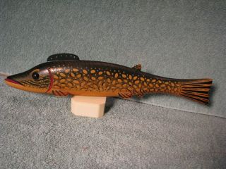 LARGE PIKE FISH DECOY ICE SPEAR FISHING 2