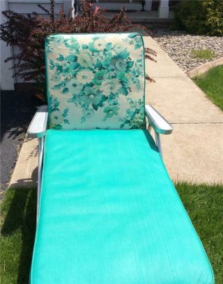 Vtg Mid Century Bunting Chaise Lounge - All 2