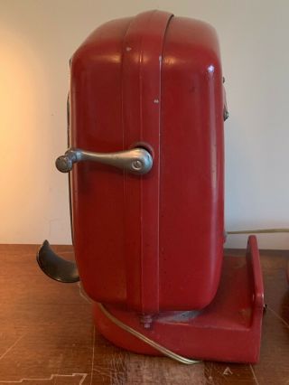 Vintage Eco Tireflator Air Meter Model 97 Red Chrome Wall Mount Gas Station Pump 10