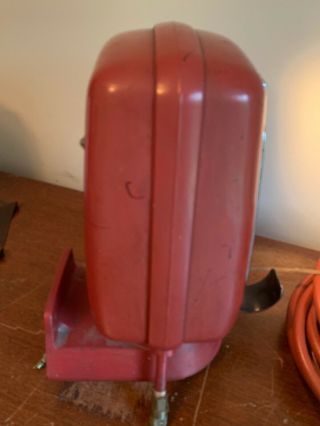 Vintage Eco Tireflator Air Meter Model 97 Red Chrome Wall Mount Gas Station Pump 5