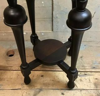 Vintage H.  T.  Cushman Plant Stand / Table Mahogany? Round 4