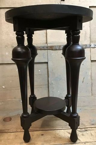 Vintage H.  T.  Cushman Plant Stand / Table Mahogany? Round 5
