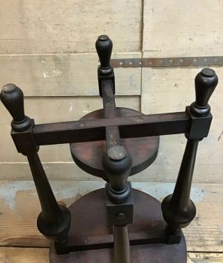 Vintage H.  T.  Cushman Plant Stand / Table Mahogany? Round 8