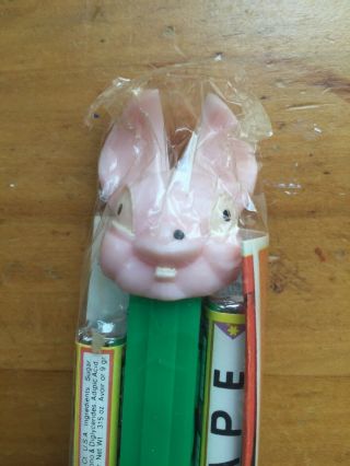 Vintage 70’s Green PEZ Dispenser Fat Ear Bunny Rabbit,  No Feet Austria 5
